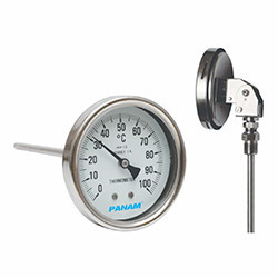 PANAM All Stainless Steel Bimetal Thermometer PBMT (Dial 63 to 160 mm)