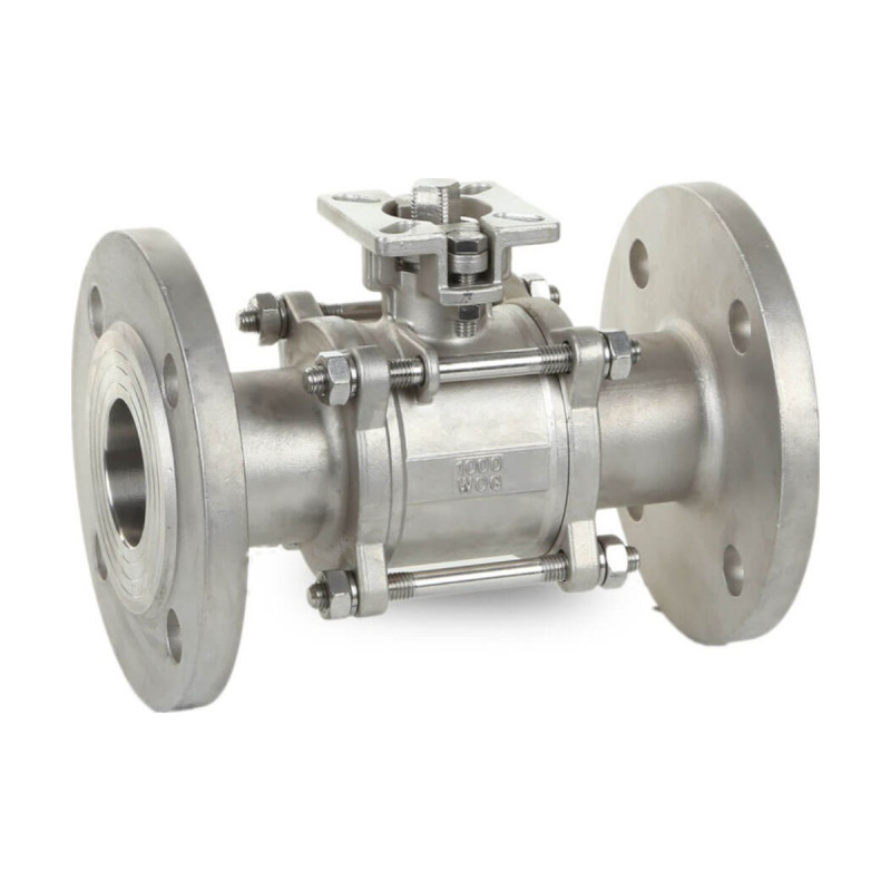 3-PC Flanged Ball Valve with ISO 5211 Pad