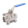 3-PC Ball Valve Threaded / SW / BW, ISO 5211 Pad